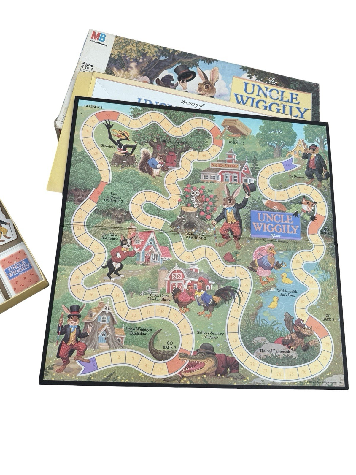 Vintage 1988 The Uncle Wiggily Rabbit Board Game By Milton Bradley – COMPLETE