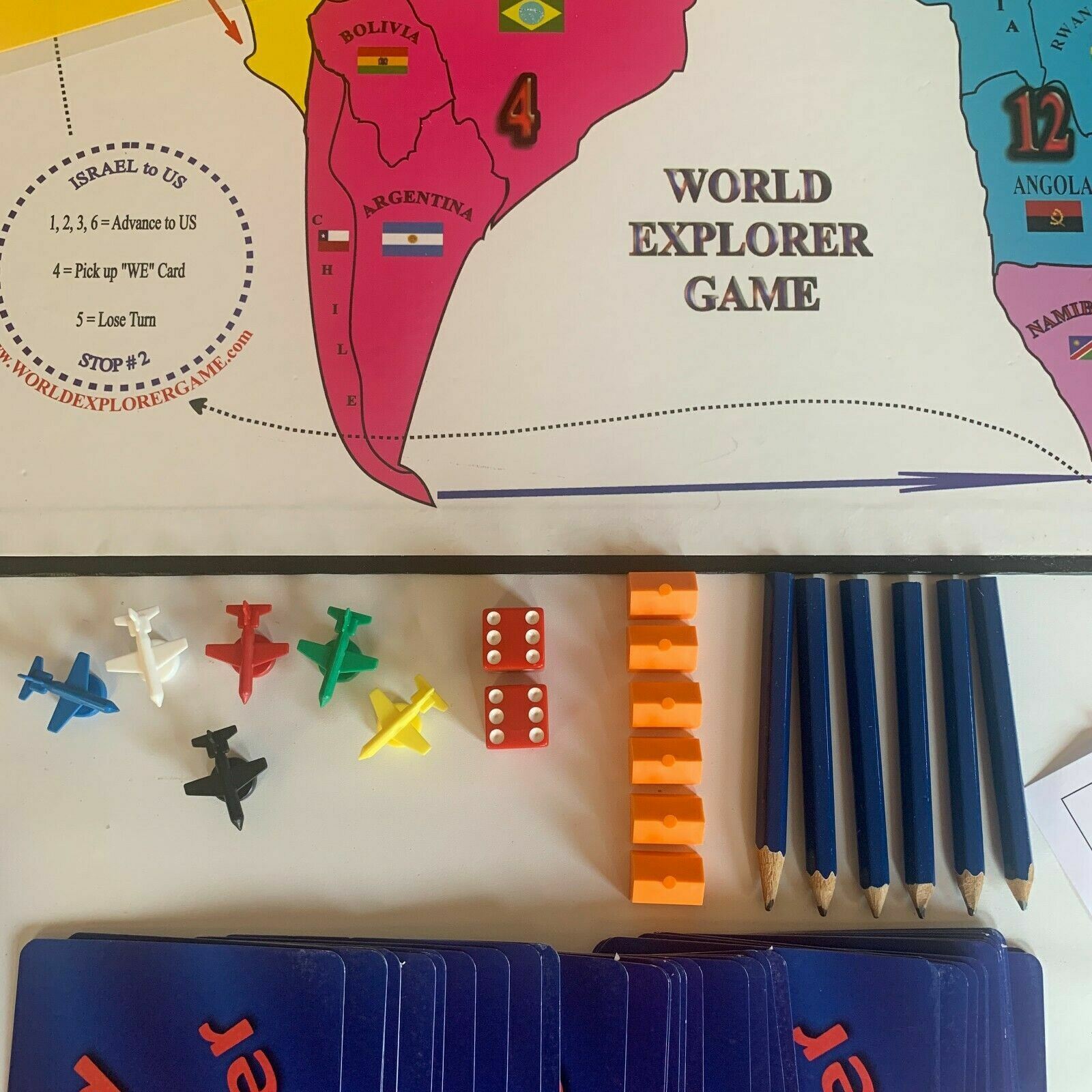 Geography Board Game World Explorer Home School Activity Social Studies COMPLETE
