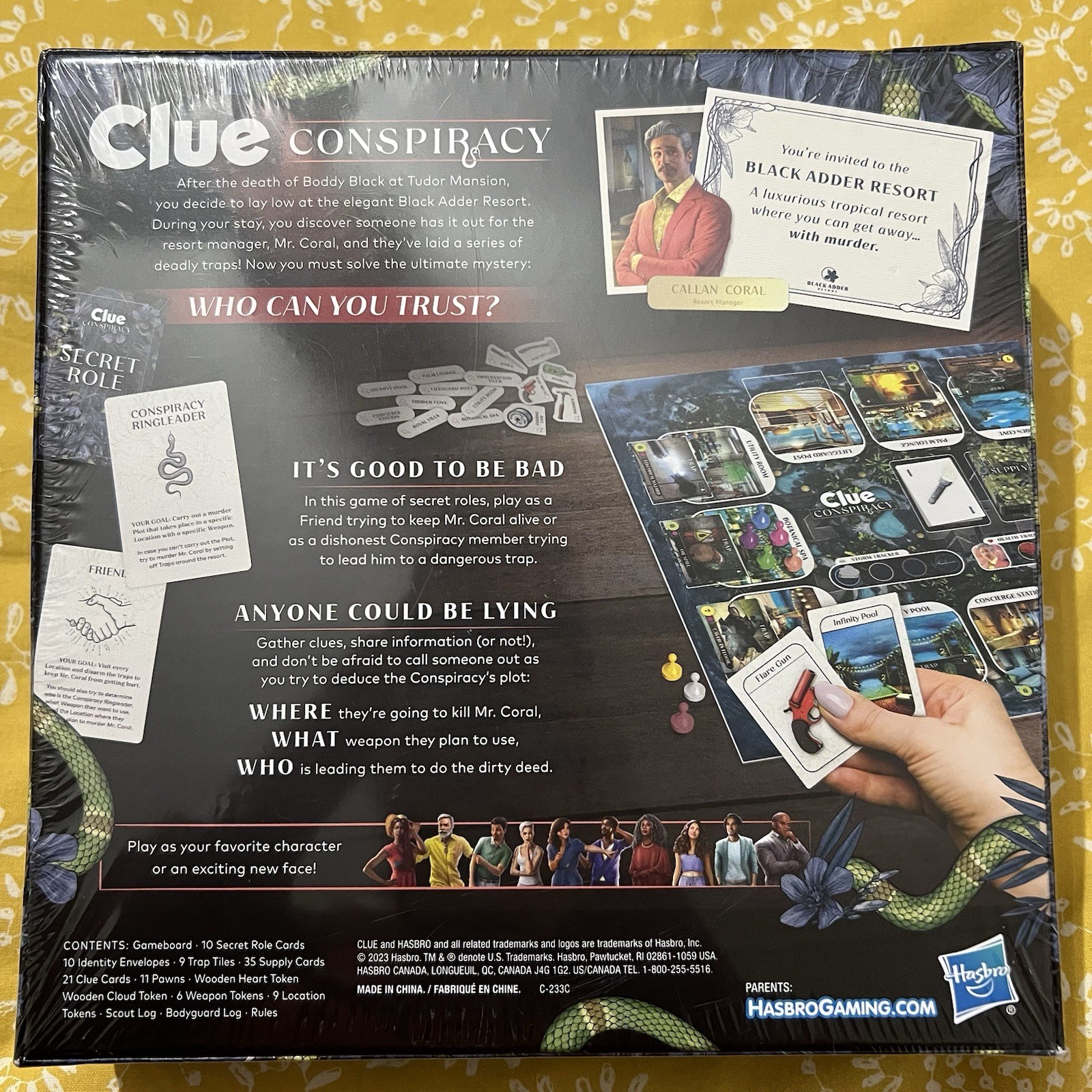 Clue Conspiracy Board Game for Adults and Teens, Secret Role Strategy Games, Age