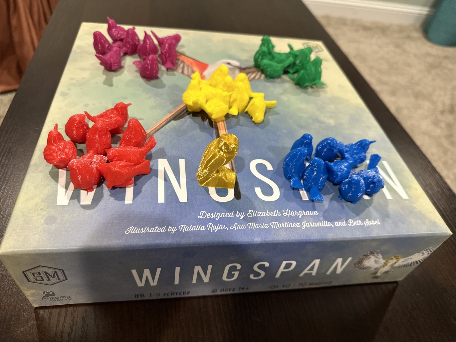 Wingspan – 3D Printed Birds Action Markers Upgrade + First Player Token
