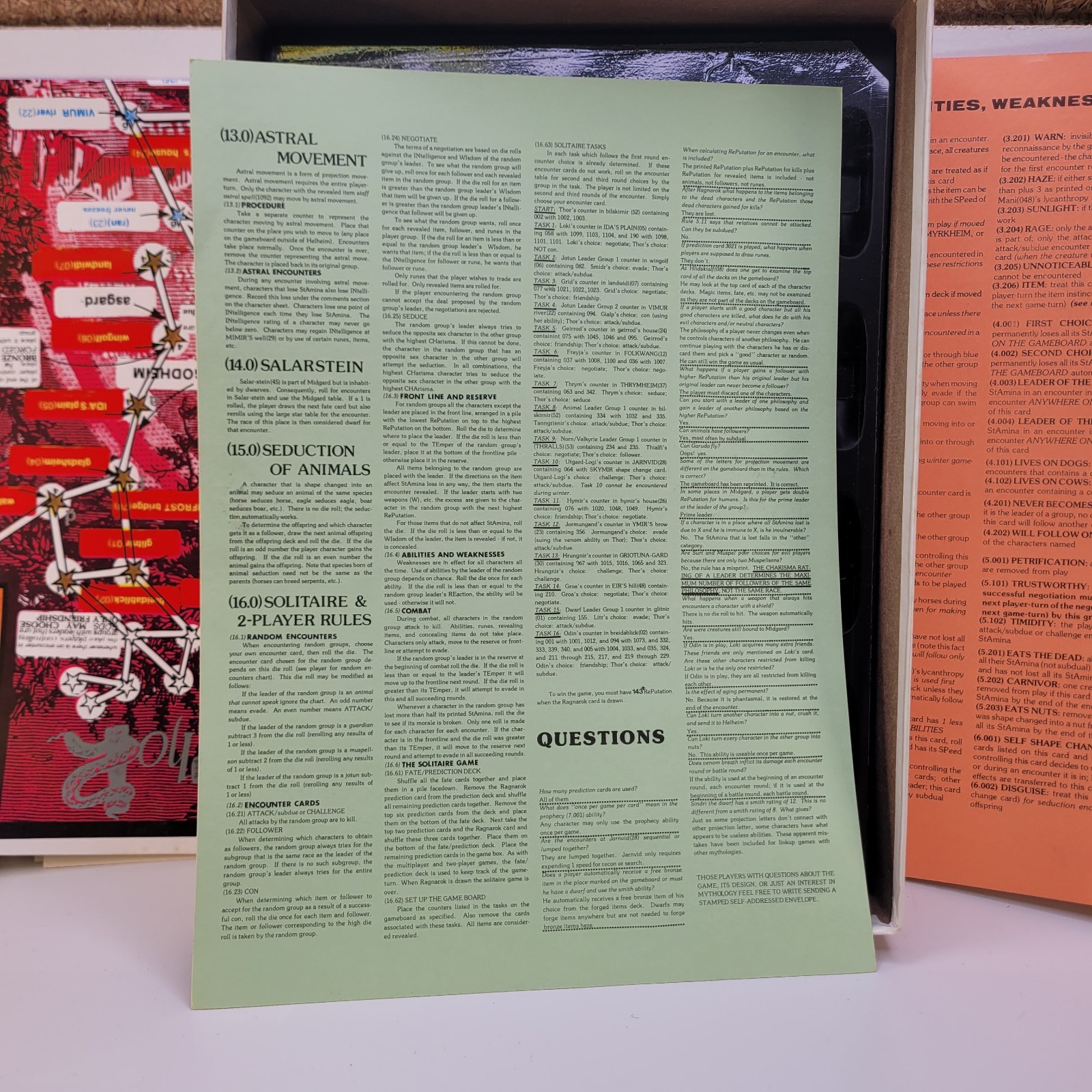 VINTAGE 1980 The Hammer of Thor The Game Of Norse Mythology TABLE TOP RPG Rare