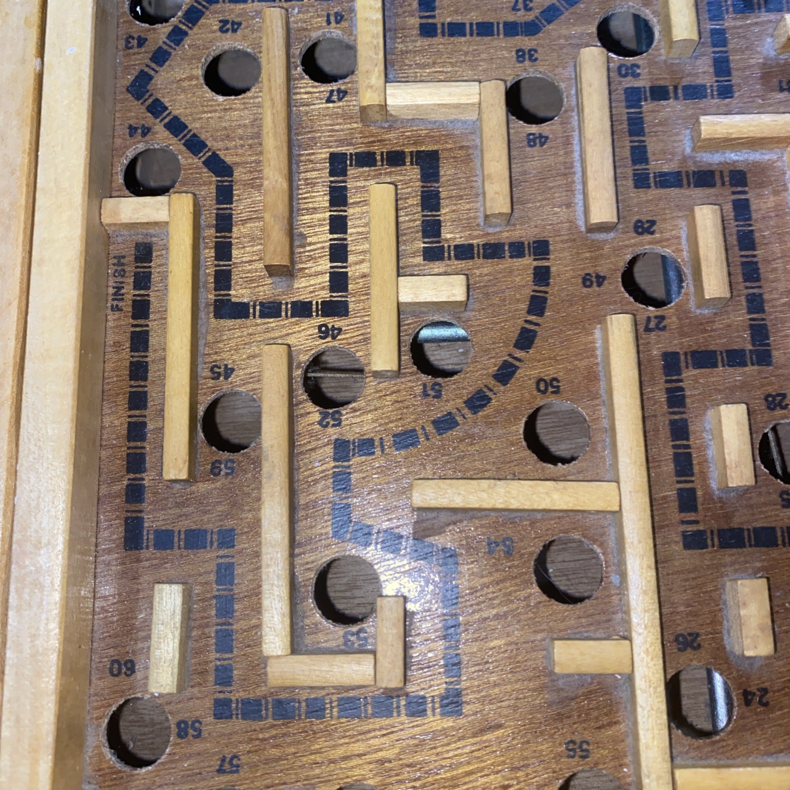 Labyrinth Wooden Maze Game with One Steel Marble, Puzzle Game 60 Holes