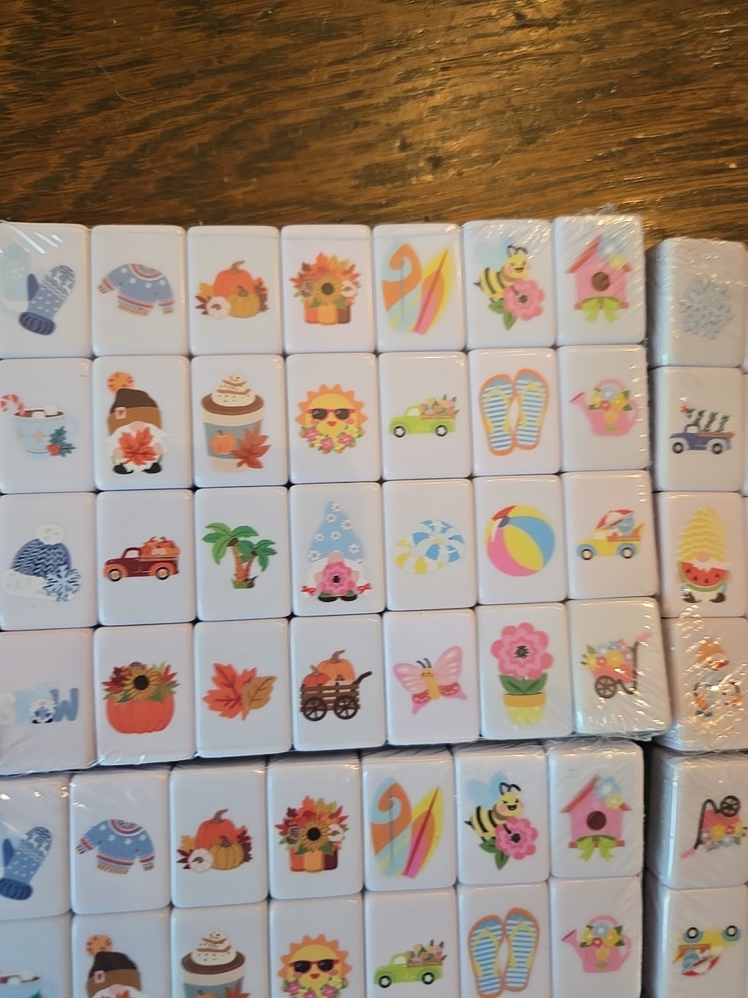 All the different holidays Game Blocks, Mahjong Tile Set with 130 Tiles 4 player