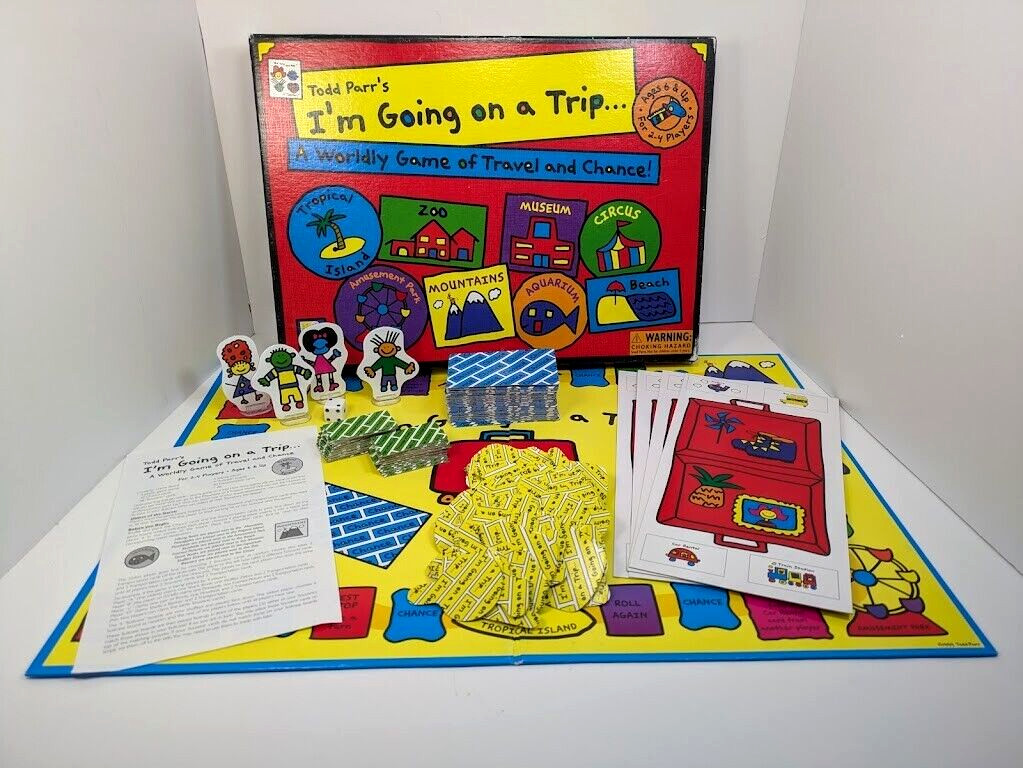 Todd Parr I’m Going on a Trip Board Game Worldly Travel 2000 Complete RARE