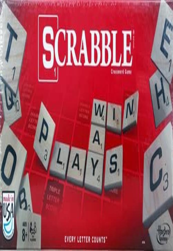 Classic Scrabble Game Multicolor Tabletop Word Gameplay for Family Fun
