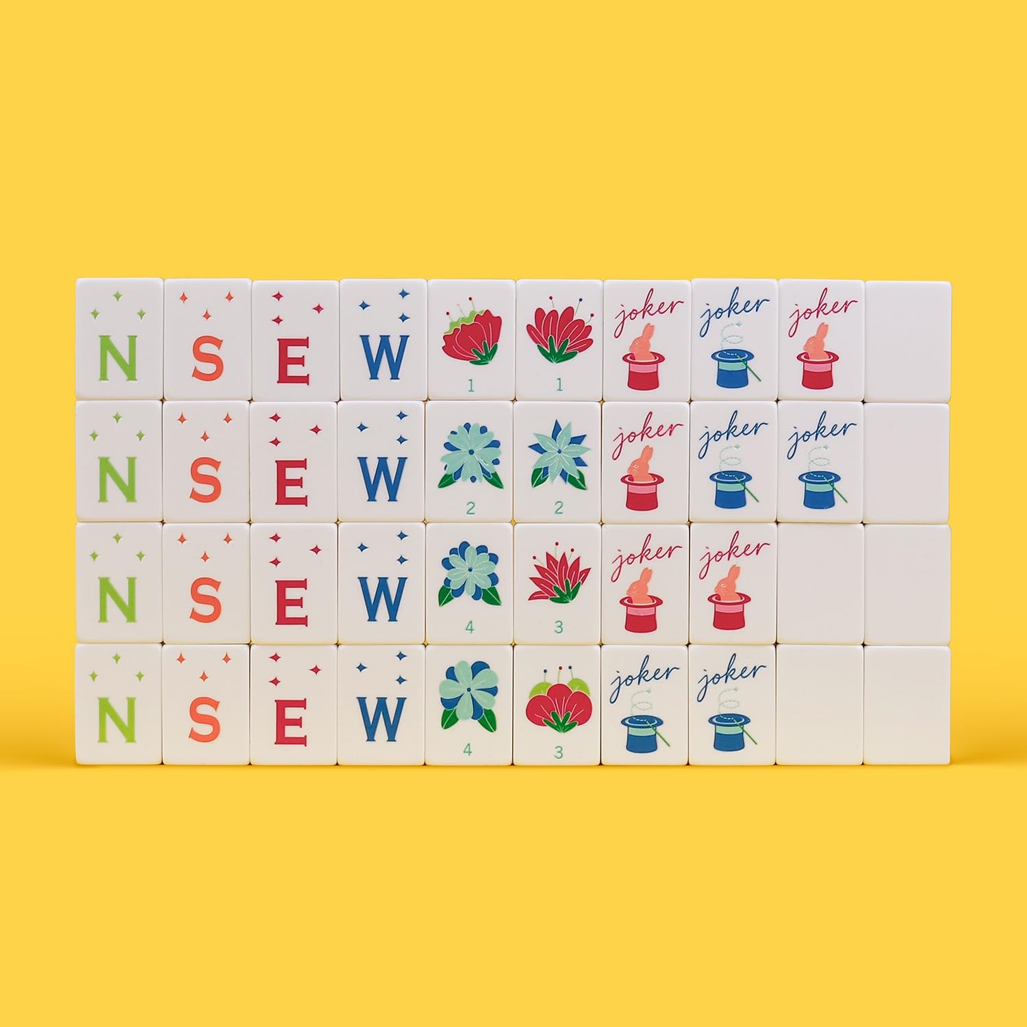 Morihaza Orchid Elegance Mahjong Set – 160 Acrylic Engraved Tiles with Botani…