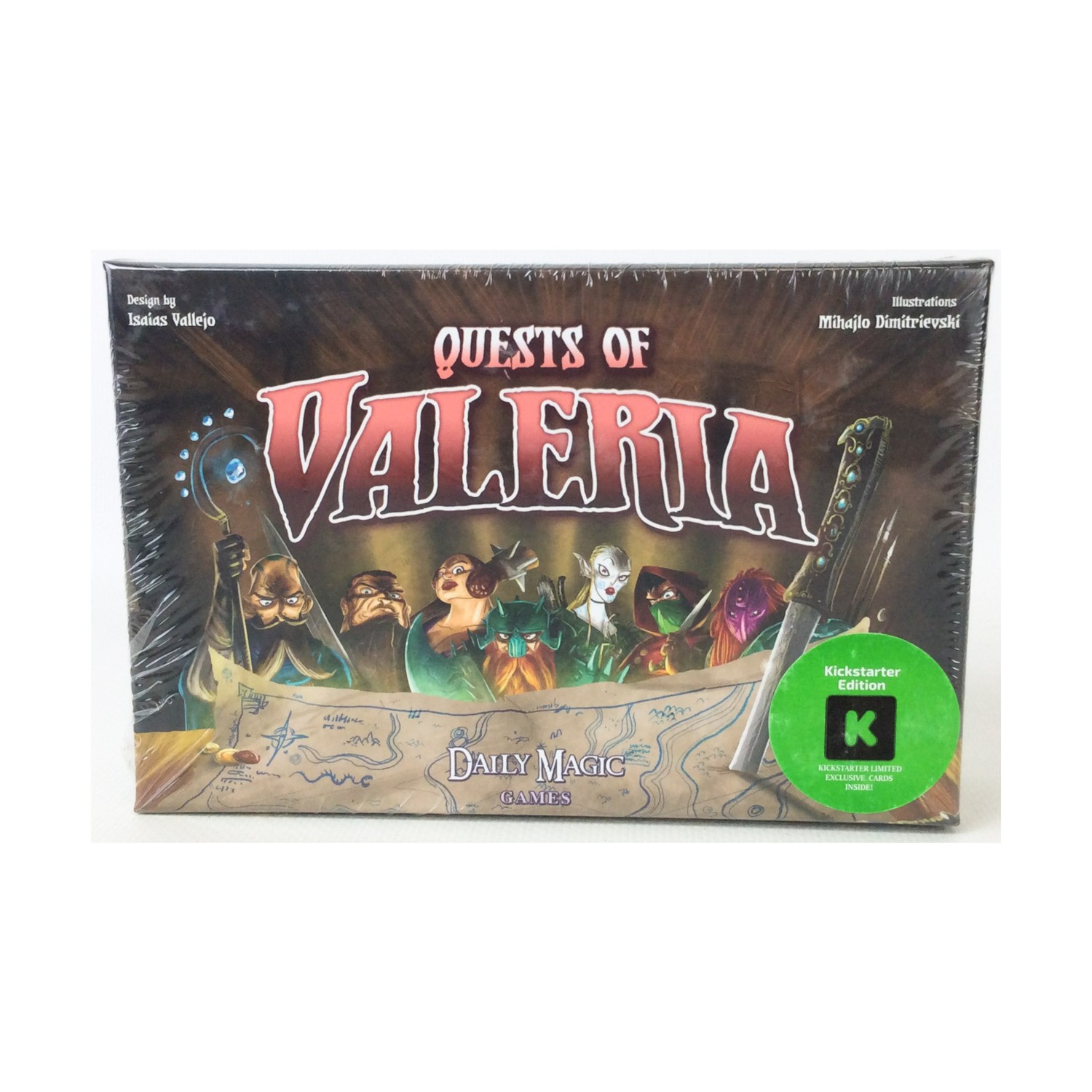 Daily Magic Boardgame Quests of Valeria (Kickstarter Ed) Box SW (New)