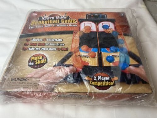 9″ Crazy Shot Desktop Basketball Hoop Game Sports Toys NEW!