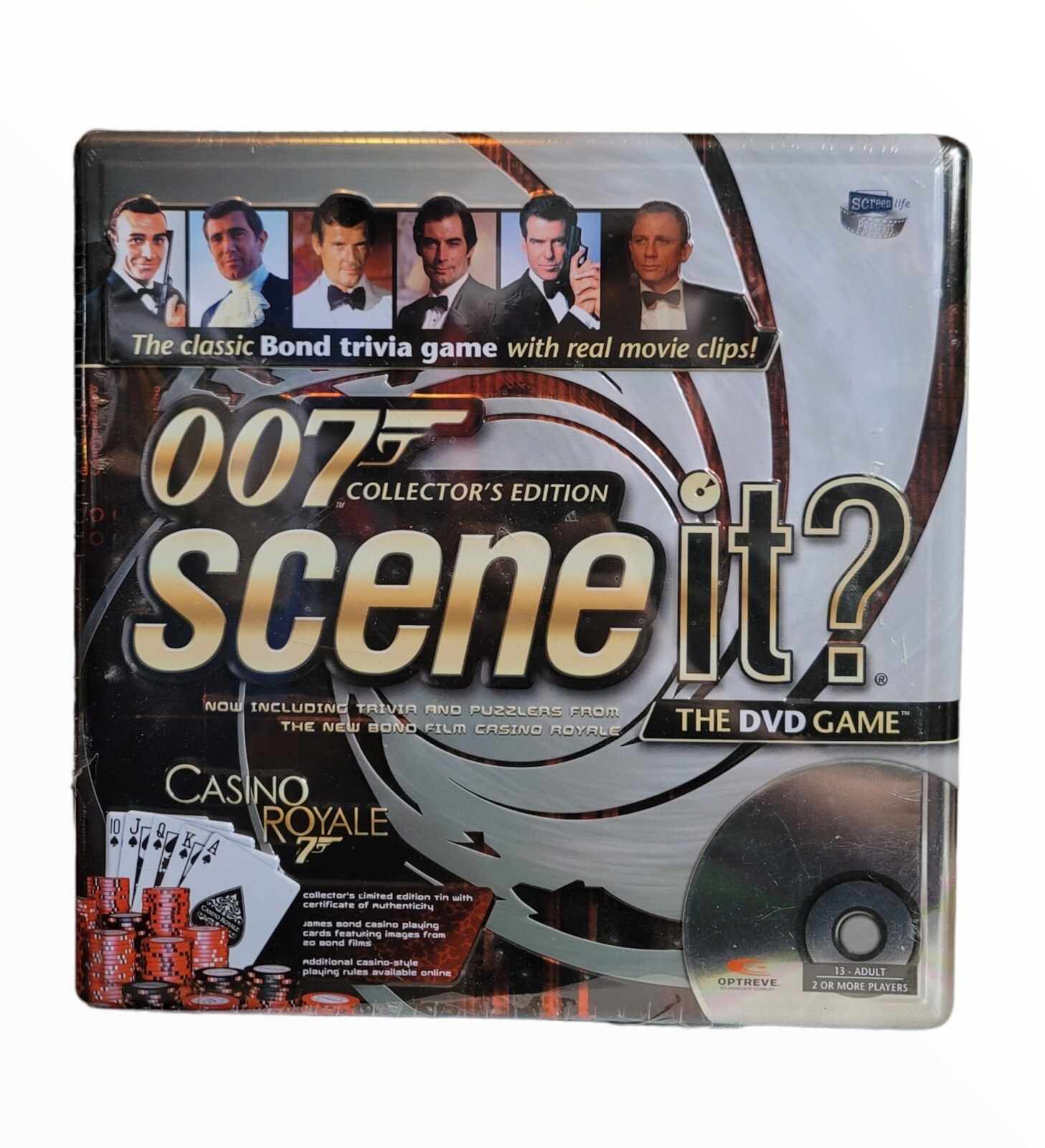 Scene It DVD Game James Bond 007 Collectors Edition Tin Casino Royale 2006