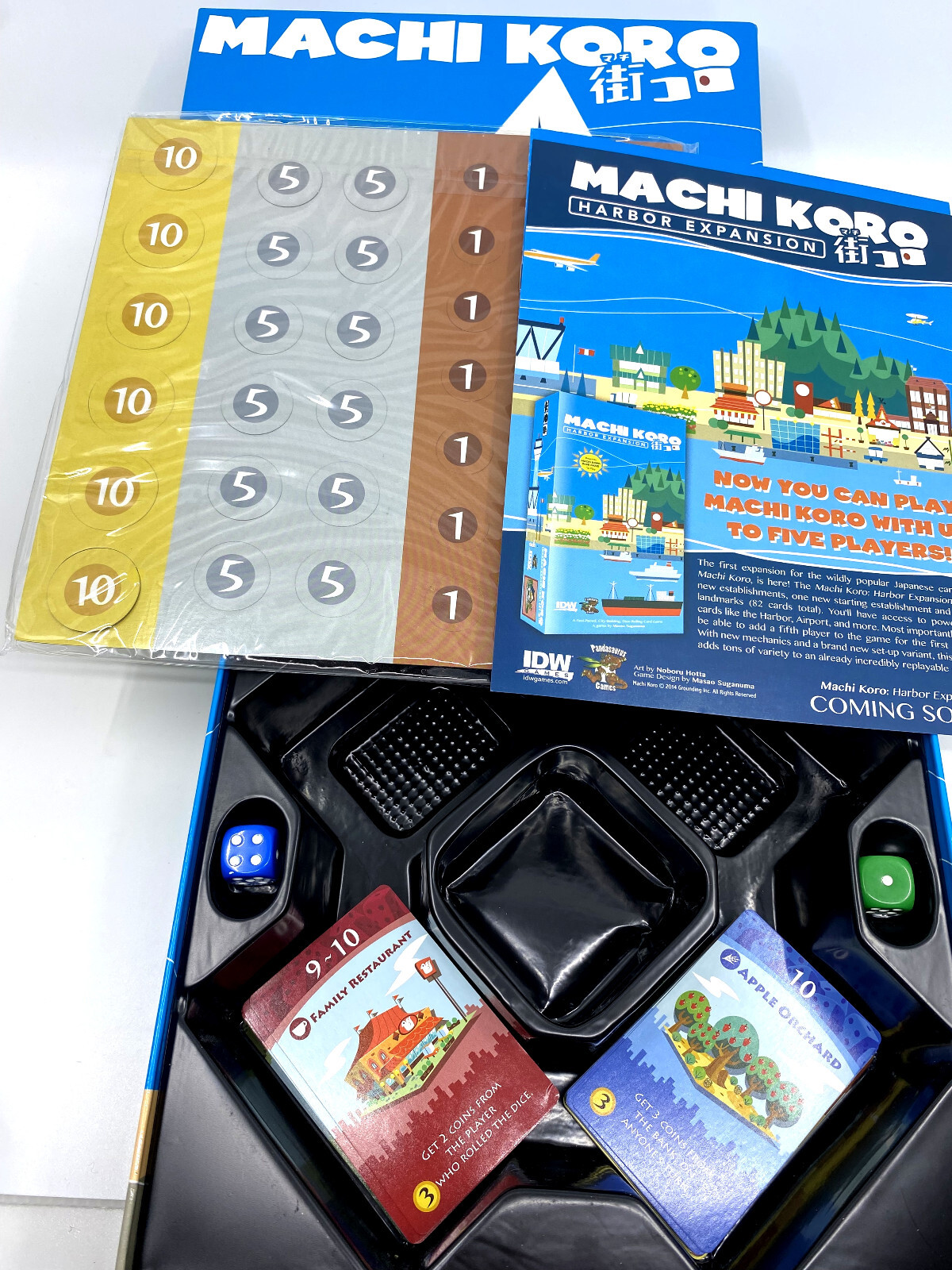 Machi Koro Board Game Card IDW Games PLAYED ONCE COINS NEW