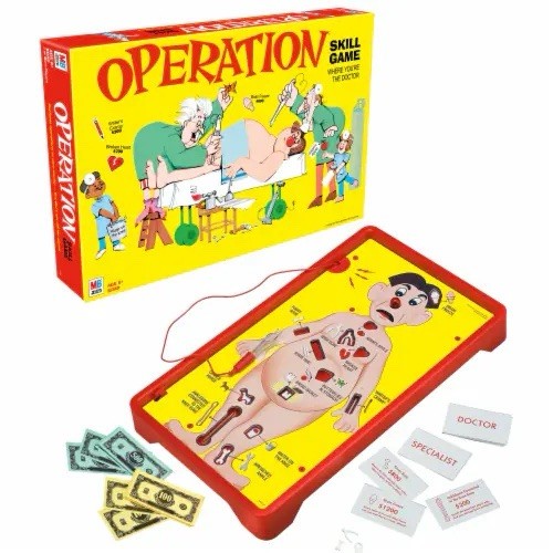 Hasbro Gaming Operation Electronic Board Game, Original version, Multicolor