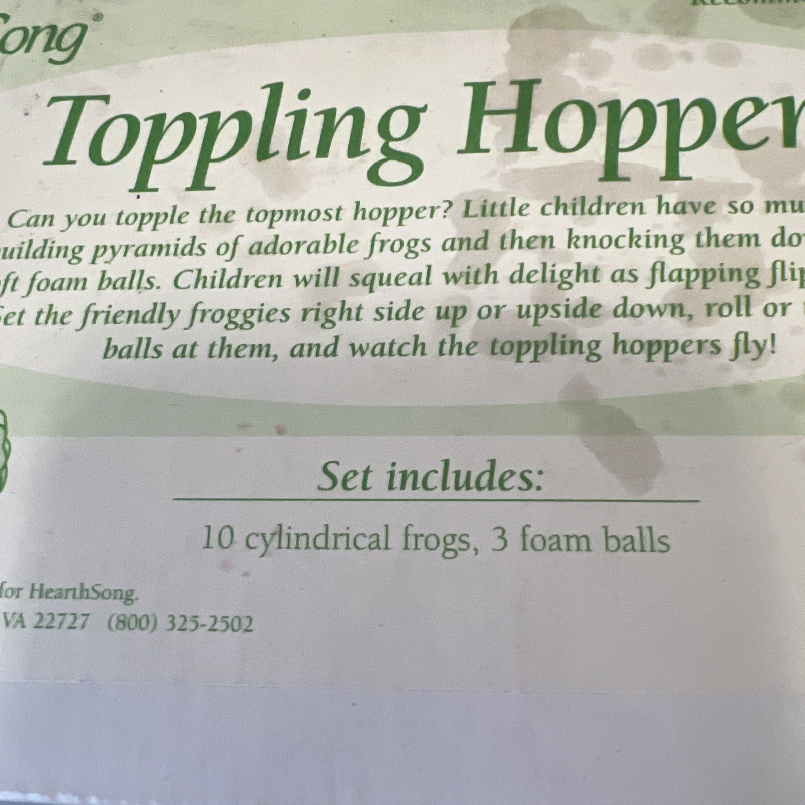 2002 Toppling Hopper Orange And Blue Vintage Wood Game