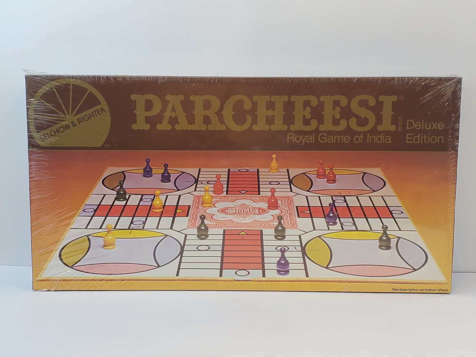Selchow & Righter 1982 PARCHEESI Deluxe Edition Royal Game of India New & Sealed