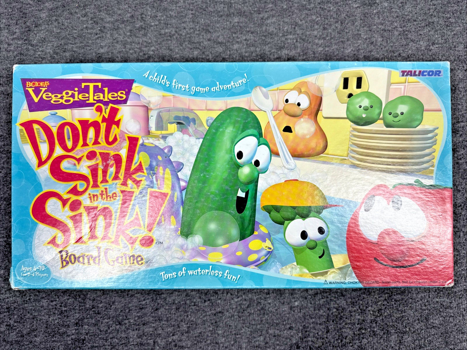 Vintage 1999 VeggieTales Don’t Sink in the Sink Game by Talicor 100% Complete