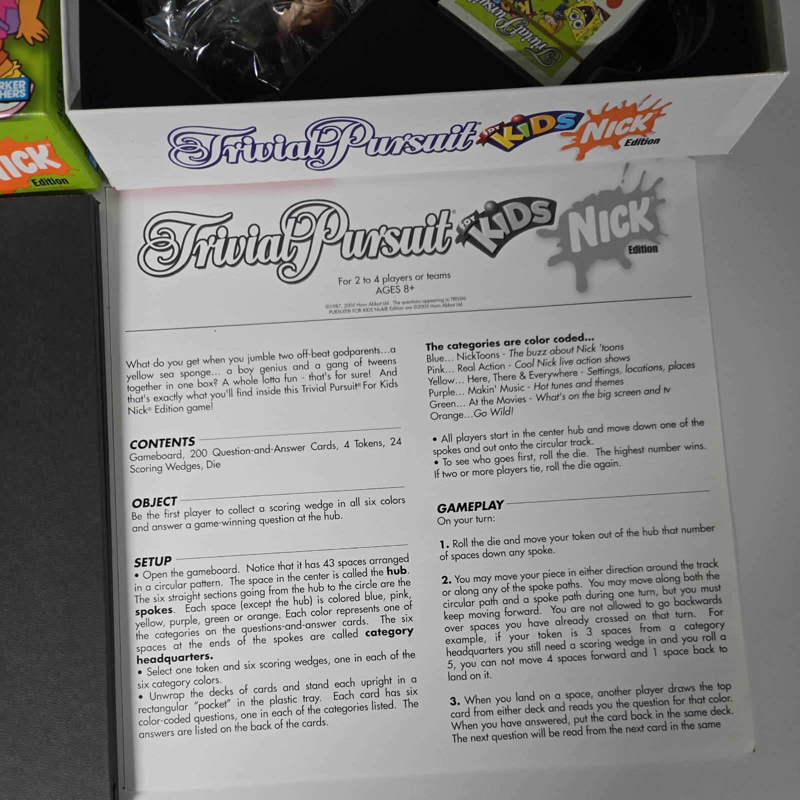 2005 Trivial Pursuit For Kids Nick Edition Parker Brothers – Nickelodeon SEALED