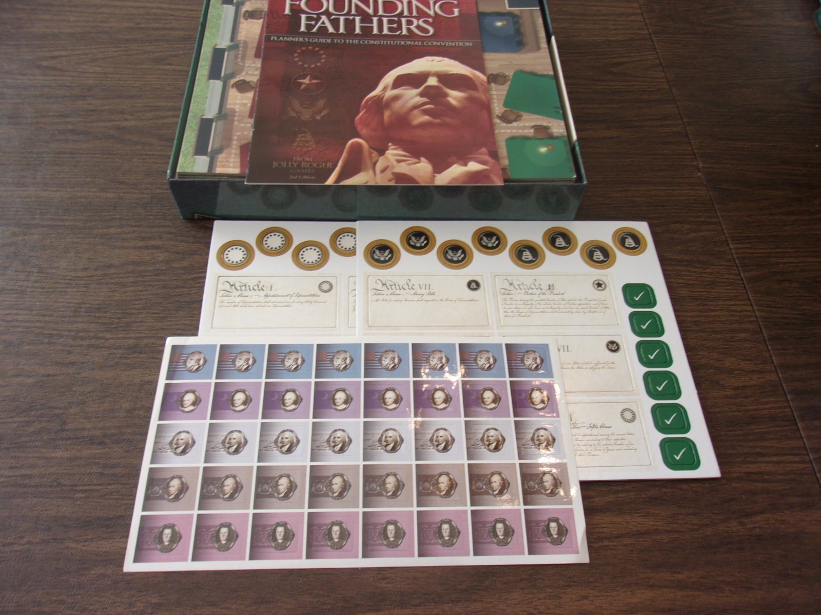 2015 Founding Fathers 2nd Edition Statesmanship Board Game Jolly Roger’s Games