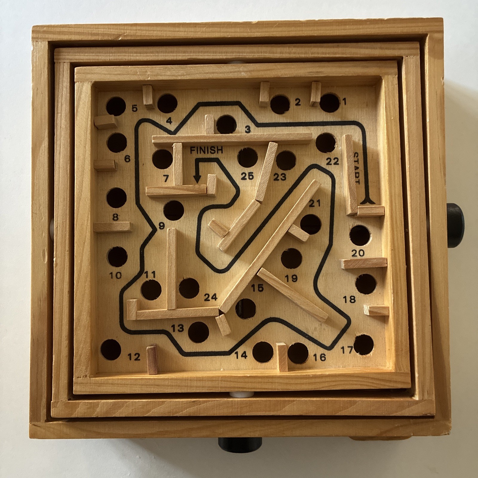 Labyrinth Wooden Tilting Maze Puzzle Game no Marbles