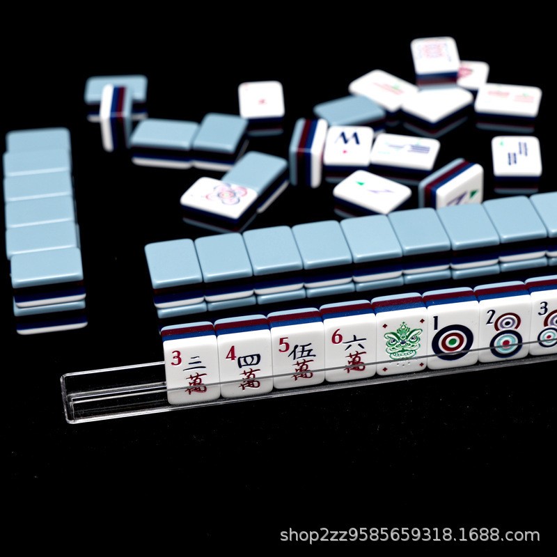 American Mahjong Game Set, 160 Blue Grey Layered Mahjong Tiles, Quick Shipping