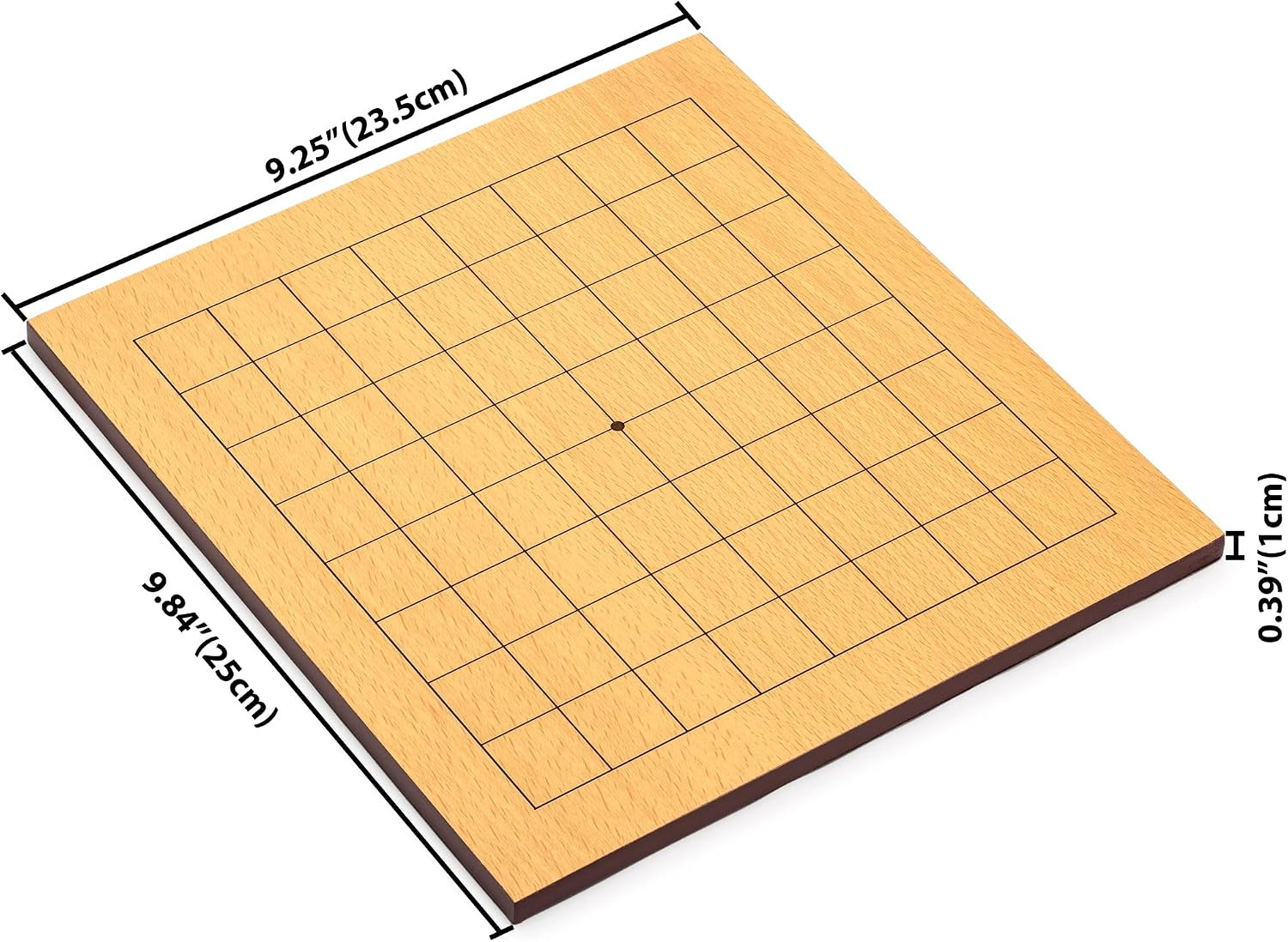 Beechwood Veneer 0.4-Inch Etched Beginner’S 9X9 Go Game Set Board with Single Co