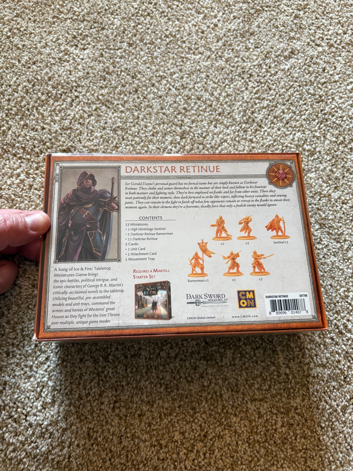 CMON A Song of Ice & Fire House Martell Darkstar Retinue Unit Box New in Shrink