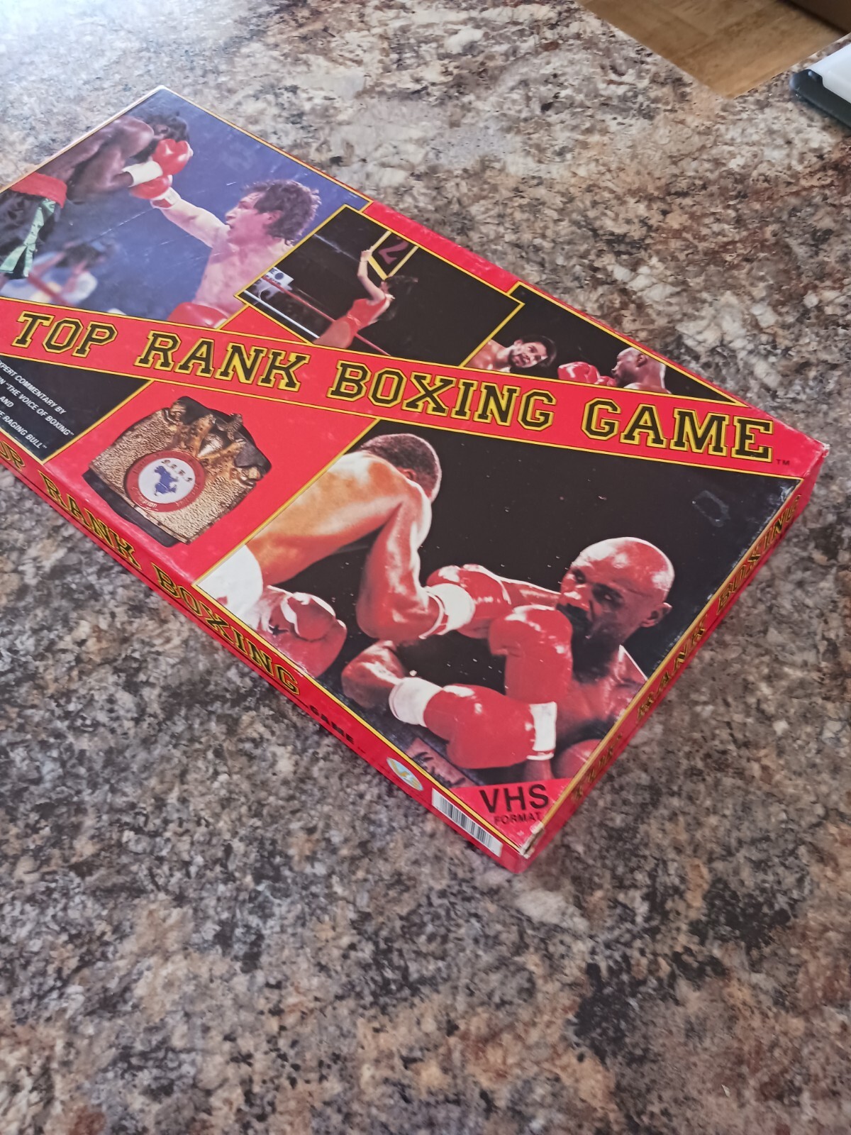 Video Cassette Games Boardgame VCR Top Rank Boxing Open But Unpunched.