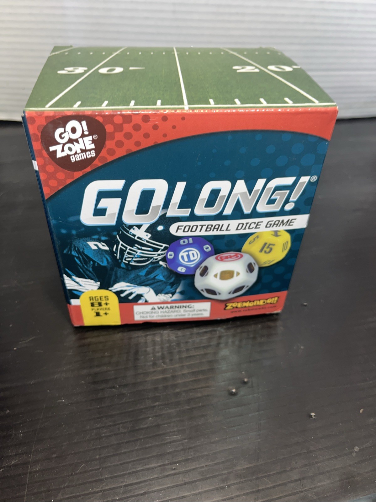 Go Long Football Dice Game Go! Zone Games Travel Ages 8+ CIP