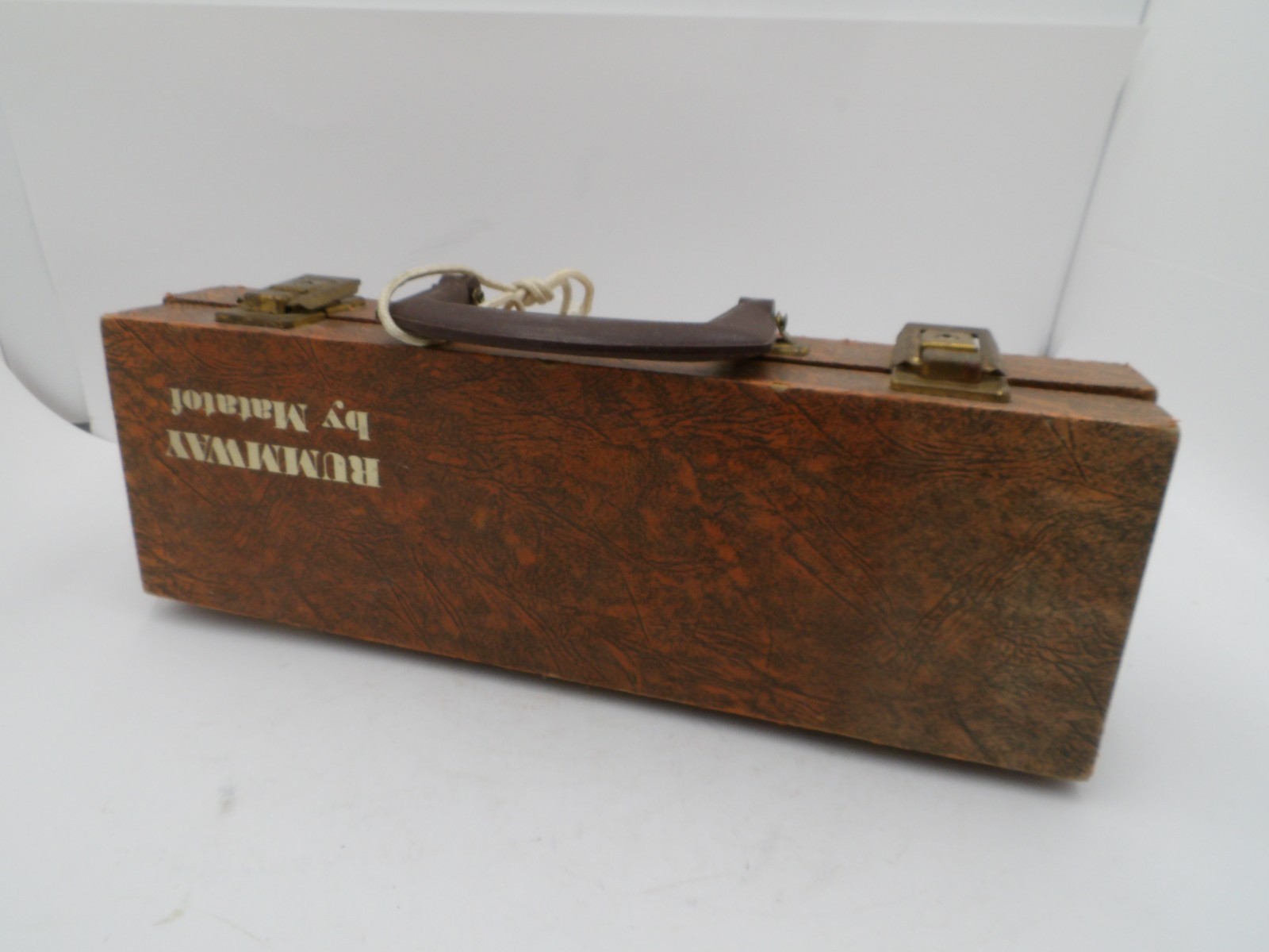 Vintage 1976 Rummway Tile Game By Matatof Complete W/106 Tiles Wood Carry Case