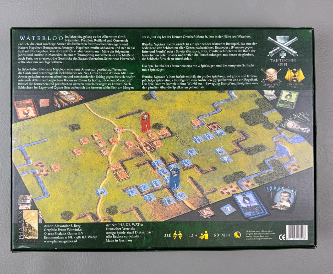 Waterloo Napoleon’s Letzte Schlacht – Strategy Board Game – Phalanx 2002