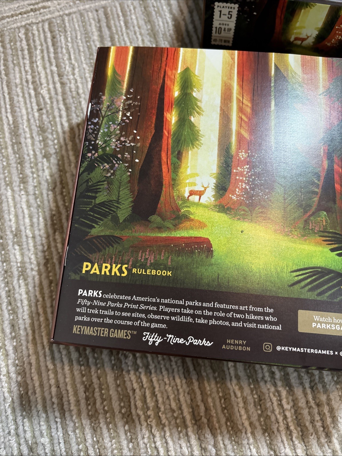 KeyMaster Games Fifty-Nine National Parks Board Game Henry Audubon COMPLETE