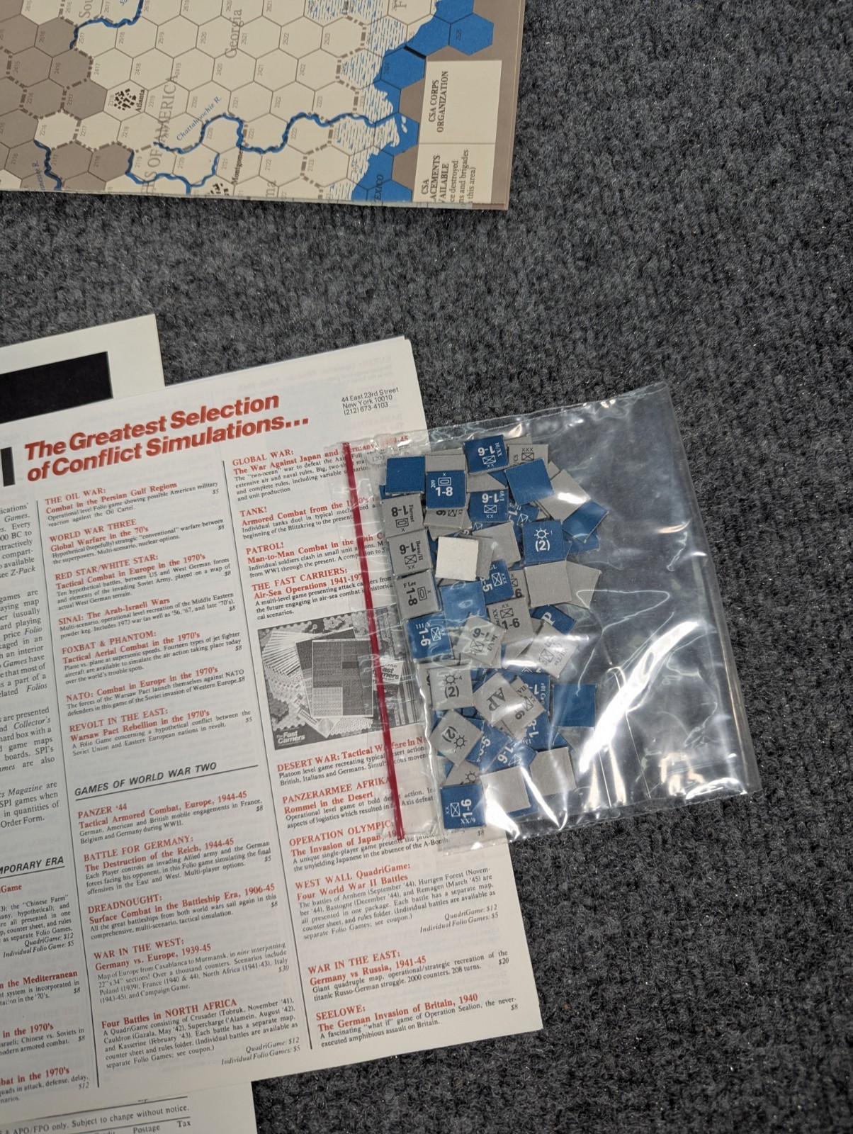 SPI-Strategy & Tactics-Dixie:the Second War Between the States 1937-Folio Series