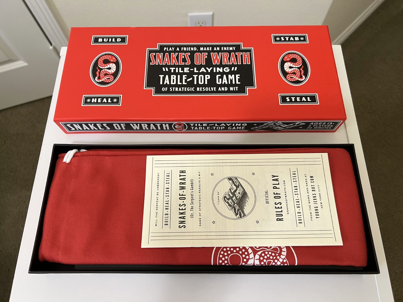 Snakes of Wrath Tile Game First Edition – Young Jerks Kickstarter – New Unplayed