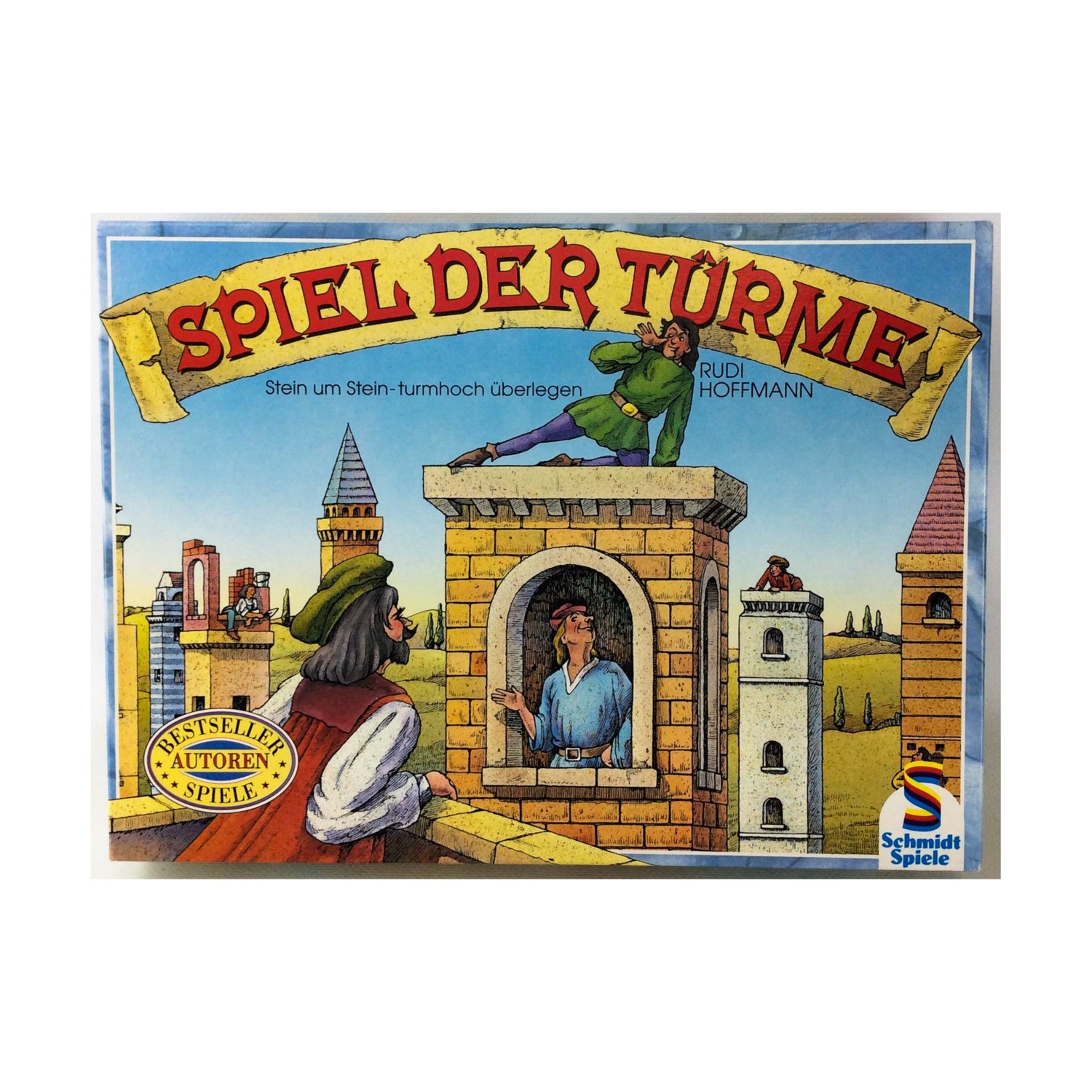 Schmidt Spiele Boardgame Spiel der Turme (Game of Towers, German Ed) Box EX/NM
