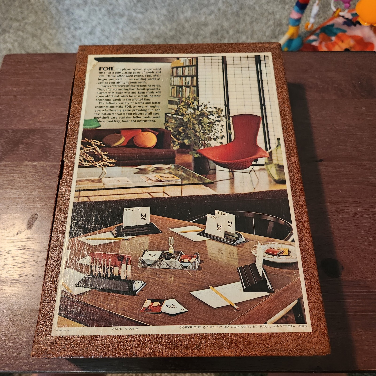FOIL Board Game of Words & Wits 1968 Bookshelf Edition Complete 3M BH