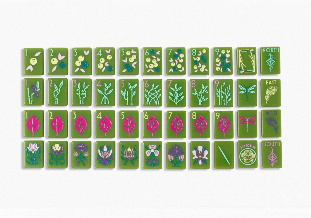 American Mahjong Game Set, 160 tiles Green Mah Jong Tiles+ Free storage bag