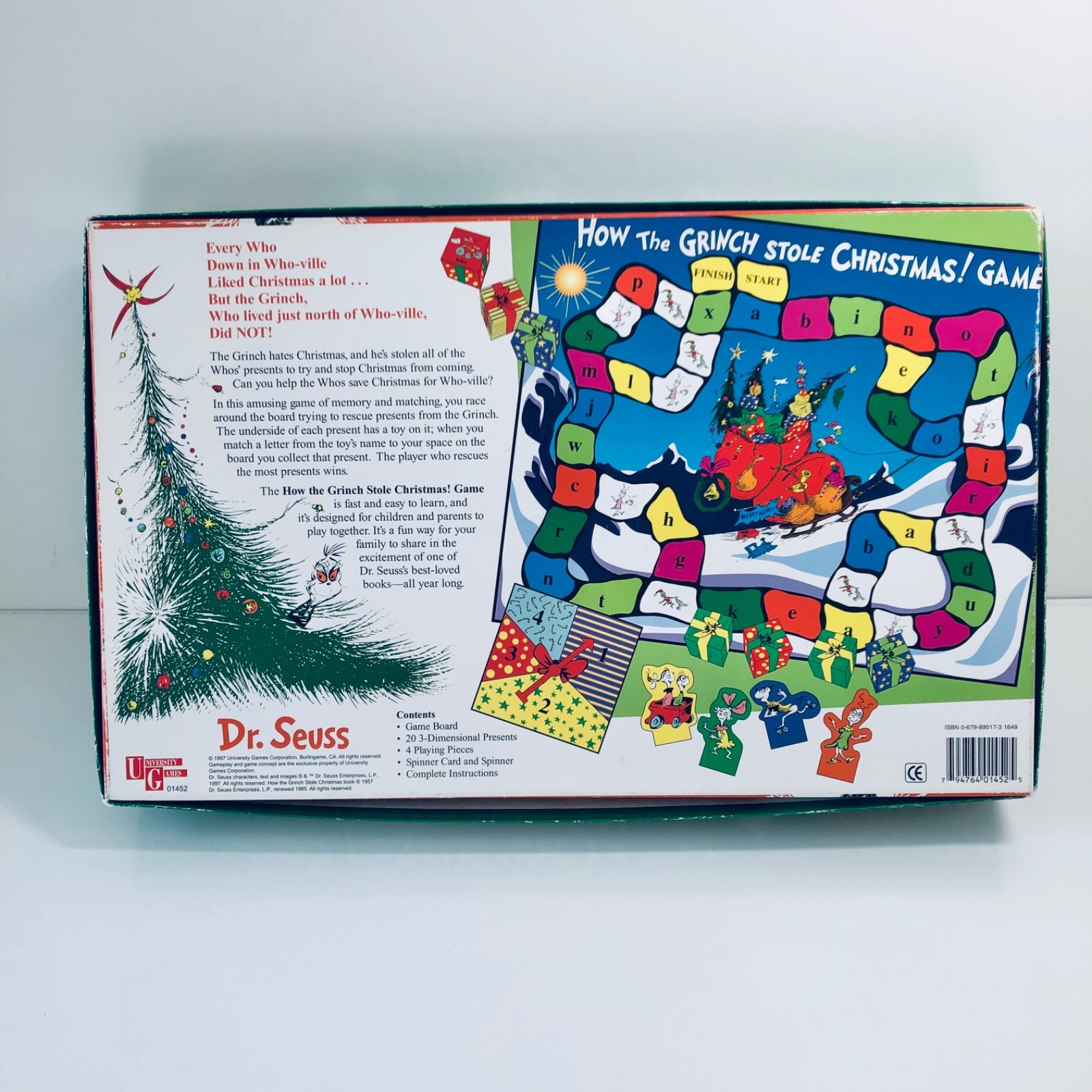How the Grinch Stole Christmas Dr. Seuss Board Game Complete 1997 First Ed