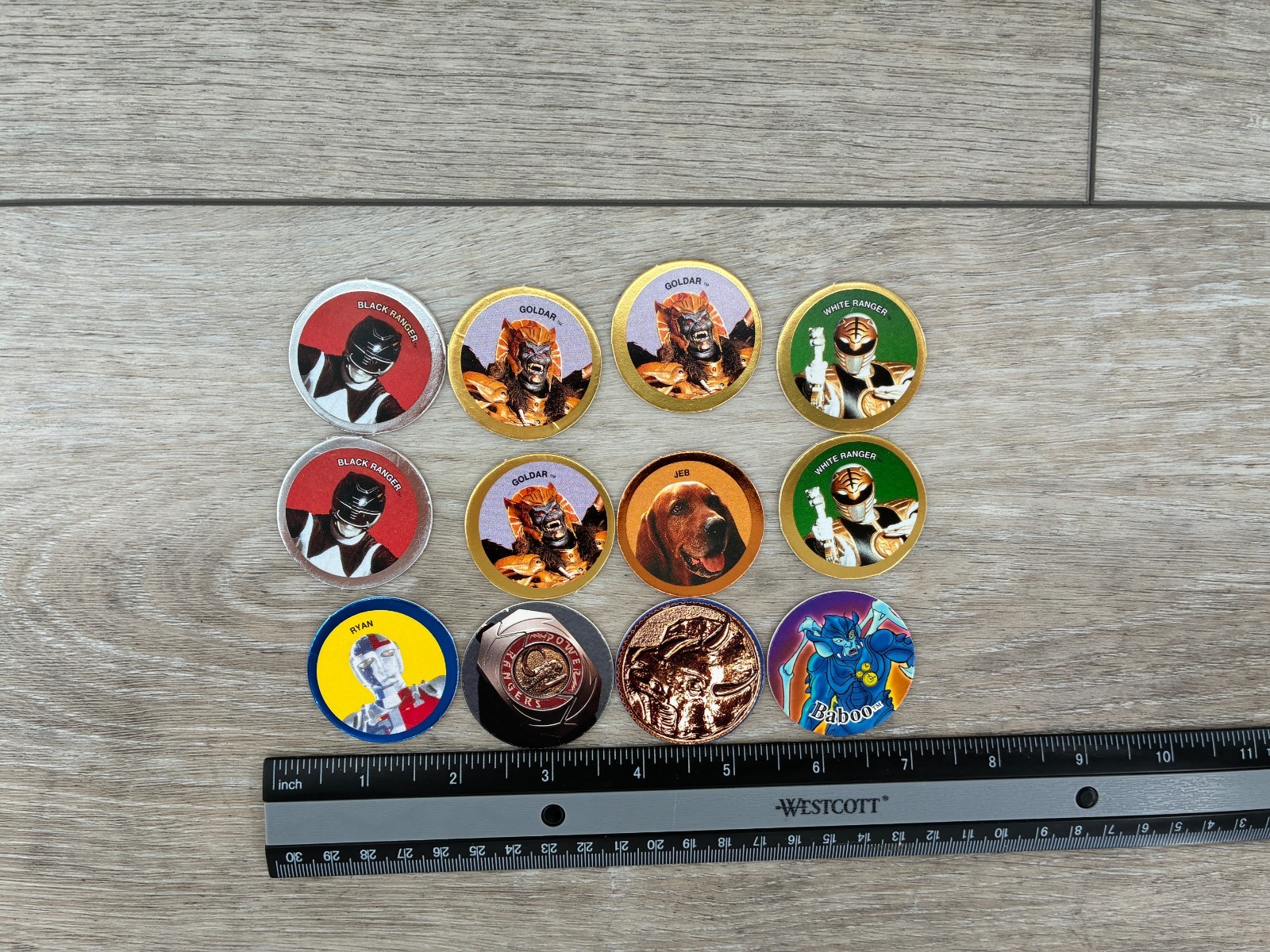 World POG Milk Cap Lot Power Rangers Saban’s VR Troopers Power Cap Characters 94