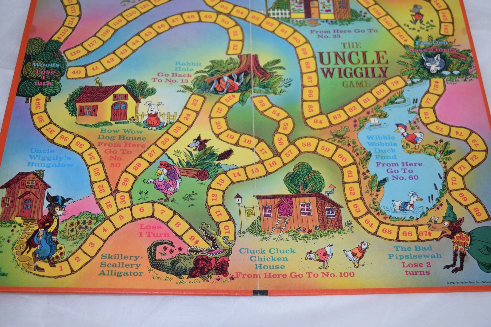 Vintage 1967 Uncle Wiggily Board Game Parker Brothers 100% Complete GUC