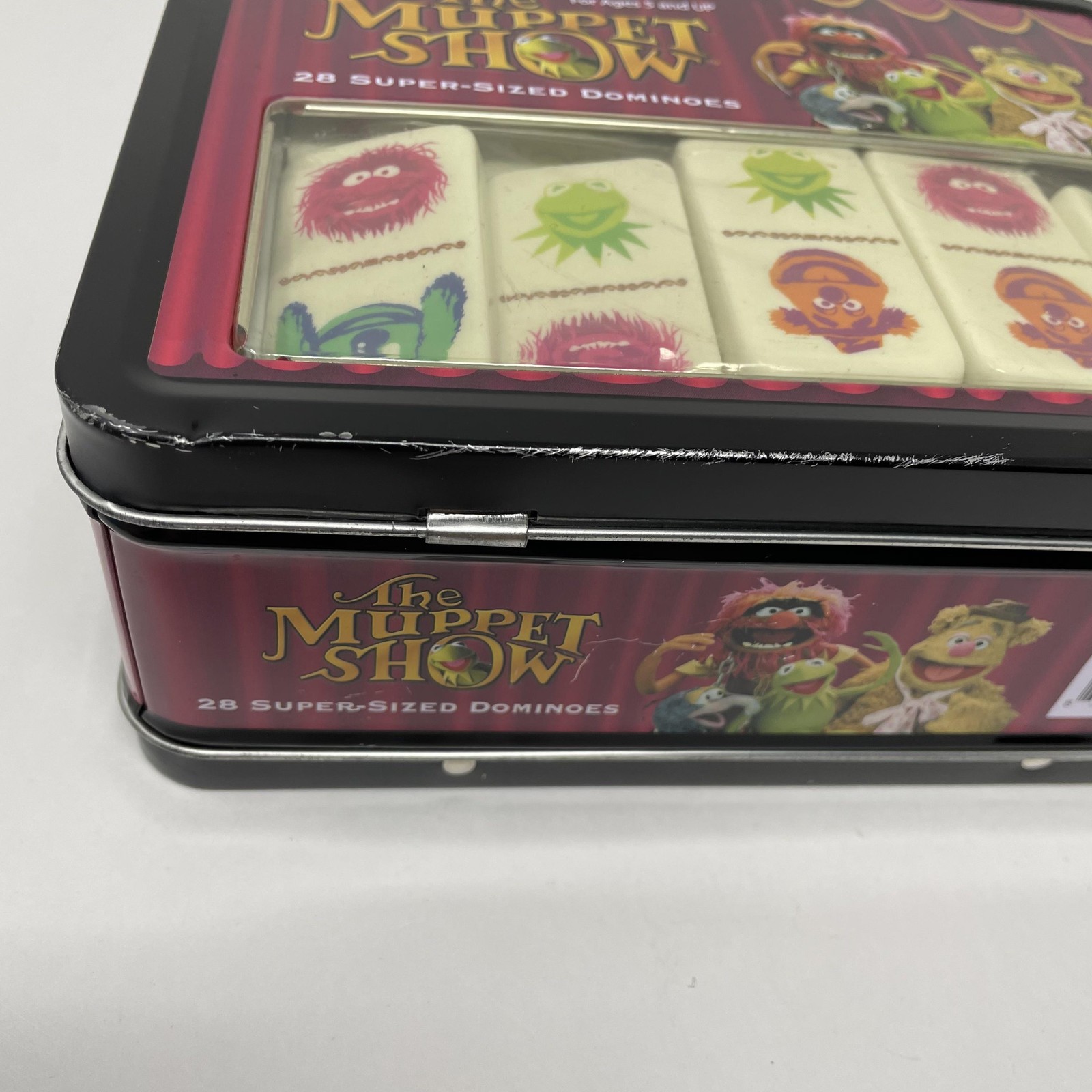 Vintage 2003 Muppet Show Muppet Dominoes Tin Game 28 Super-Sized Sababa Toys