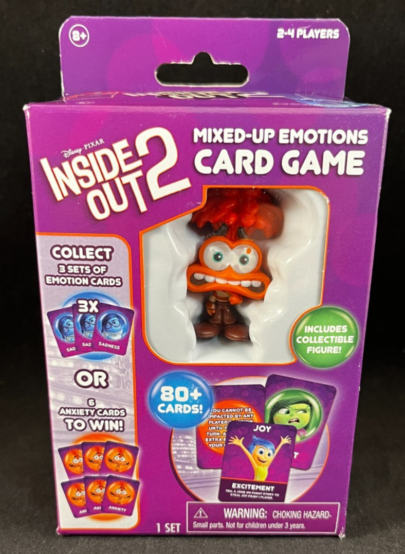 Disney Pixar – Inside Out 2 Mixed-Up Emotions Card Game w/ Collectible Figure