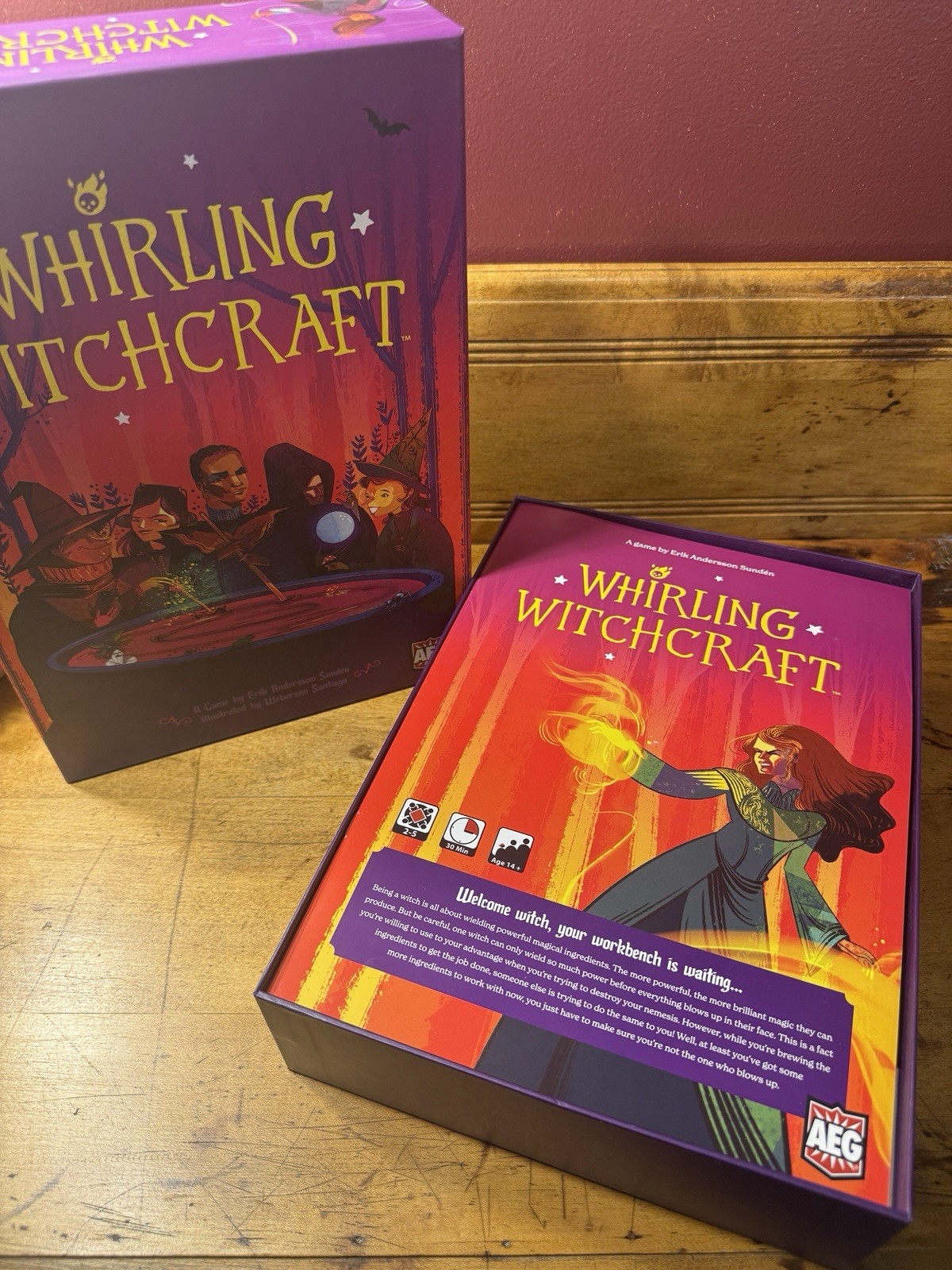 AEG Whirling Witchcraft Fantasy Board Game w/ Cards Complete 2021