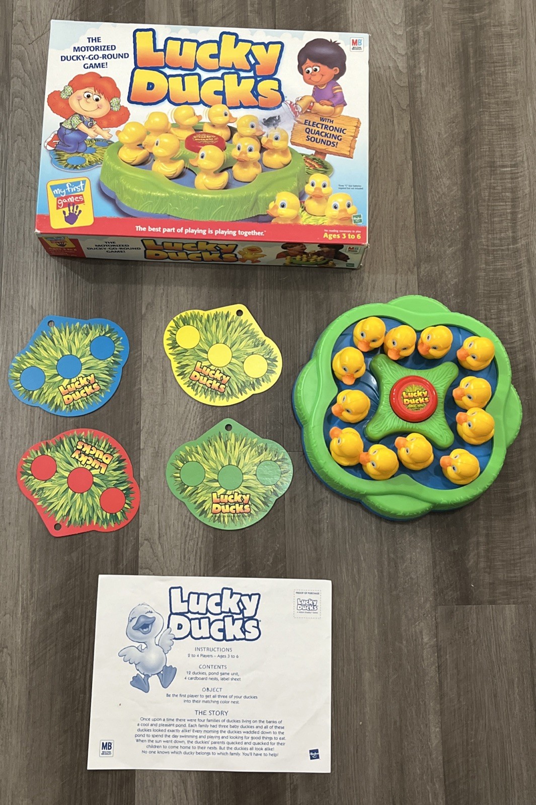 Vintage 1994 Lucky Ducks Kids Electronic Game Milton Bradley Tested And Working