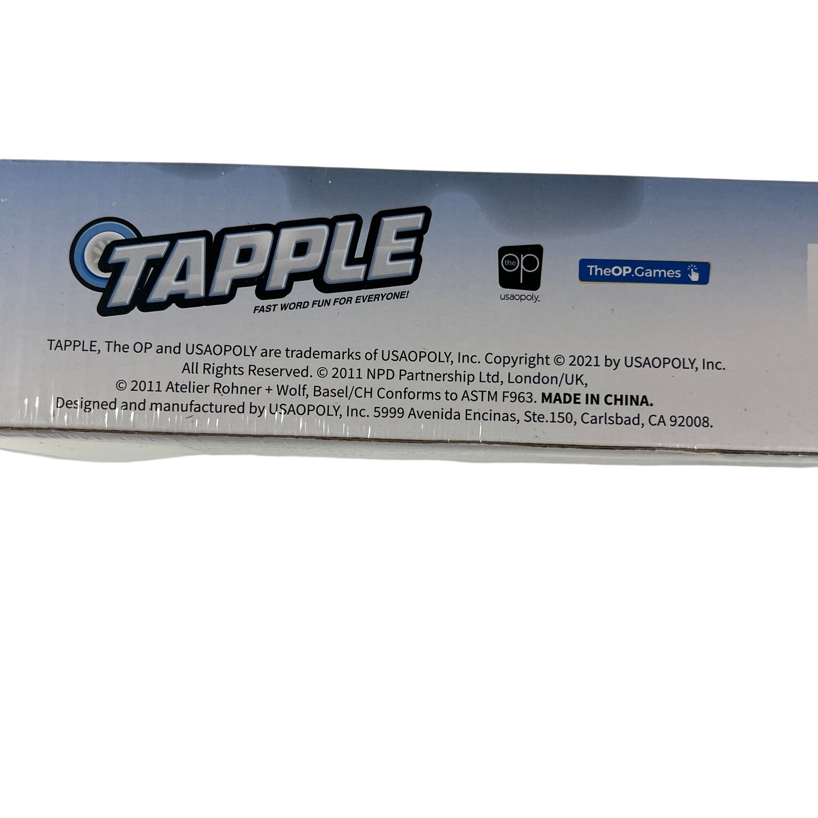 TAPPLE Board Game Fast Word Family Party Game Ages 8 2 to 8 Players NEW