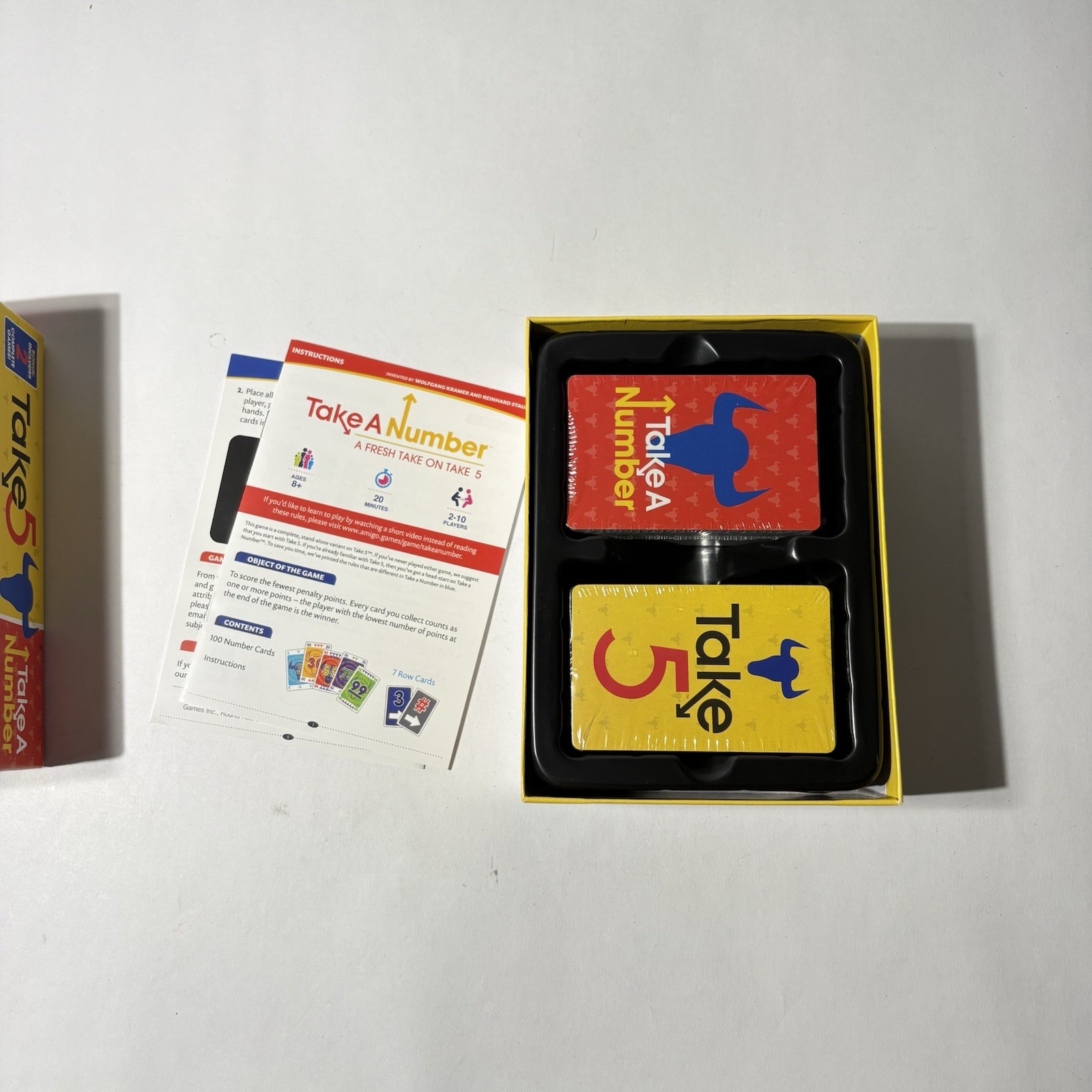 2019 Amigo “Take 5” & “Take A Number” Game – 6 X NIMMT – NIB Cards Sealed