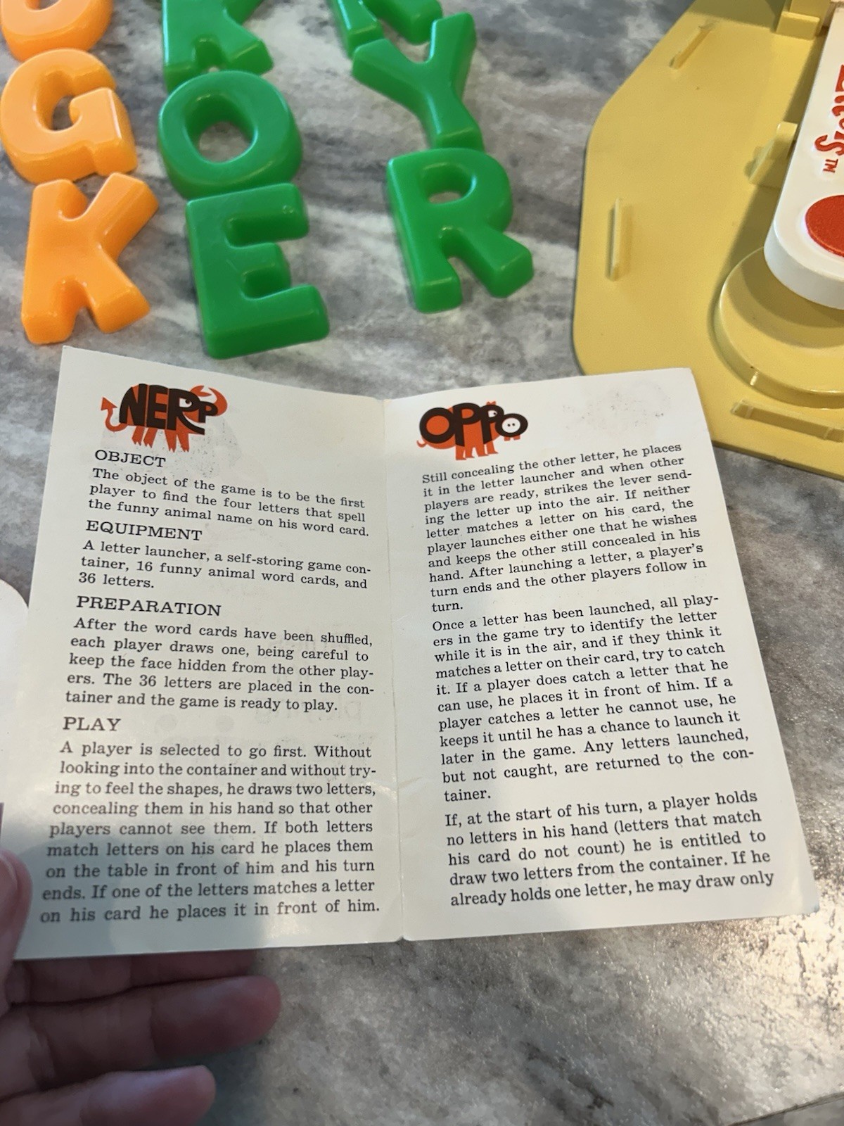 Vintage 1969 Parker Brothers Leapin’ Letters Funny Word Game