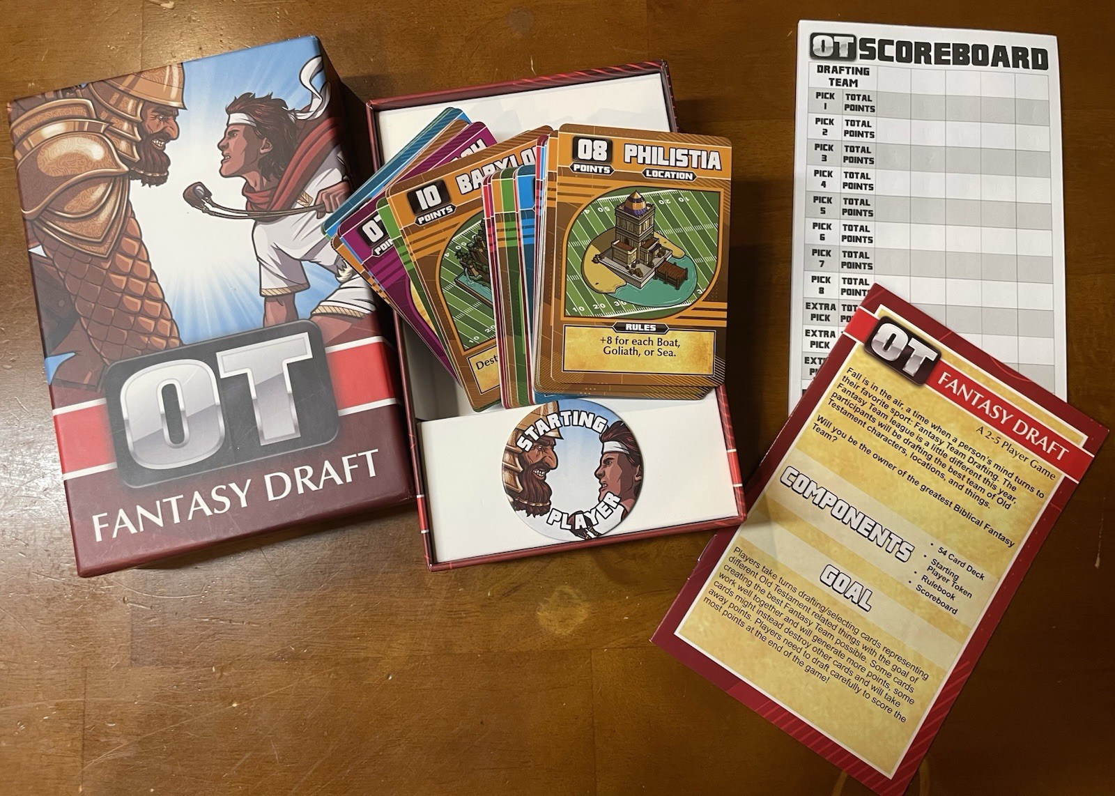 HTF Funhill Games ~ OT ~ FANTASY DRAFT ~ Open Box Great Condition 1-5 Players