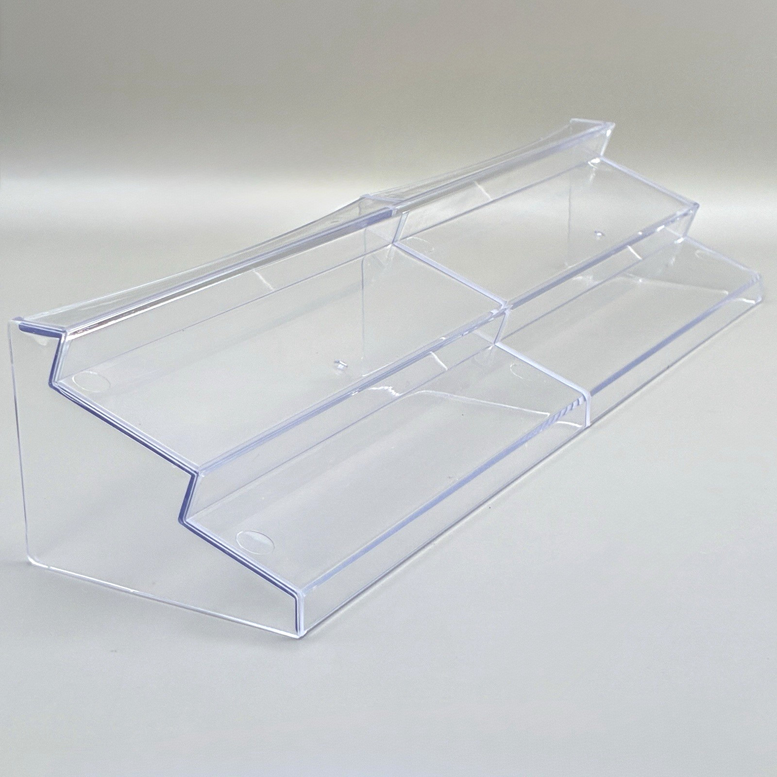 Rummy Mah Jong Tile Holder Set of 4 Clear Acrylic Trays Domino Racks NEW IN BOX