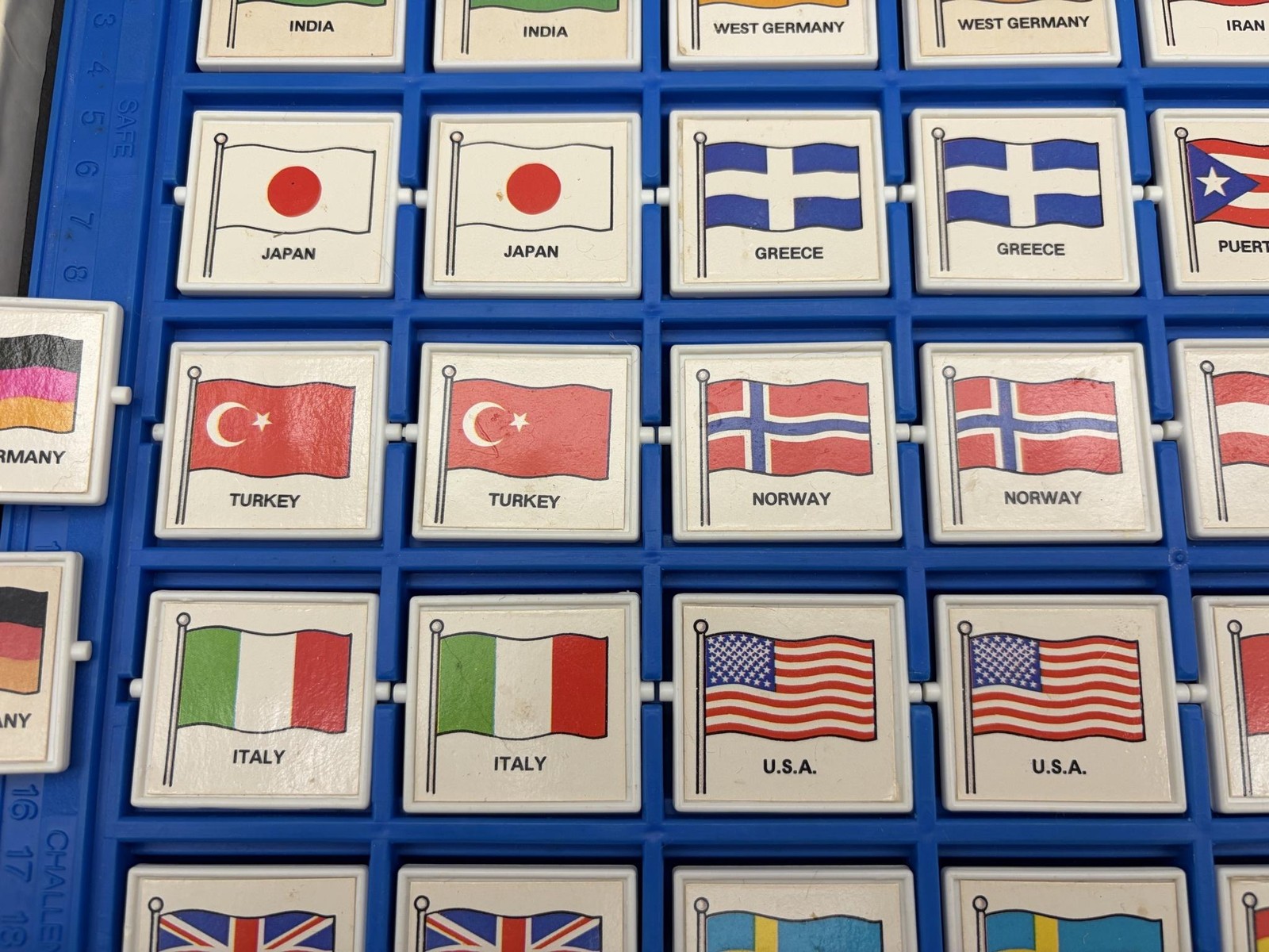 Vintage 1970s Match II Memory Board Game Ideal World Flags Maps Geography READ