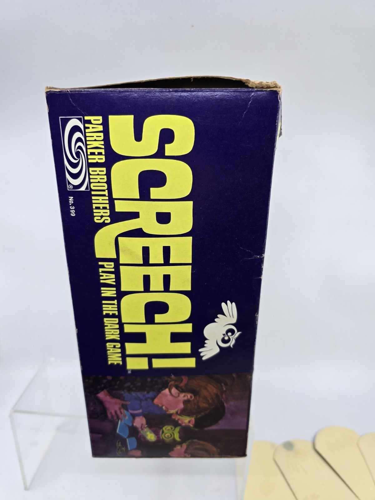 Screech Play In The Dark Game Parker Brothers Owl 1972 Action Concentration Work