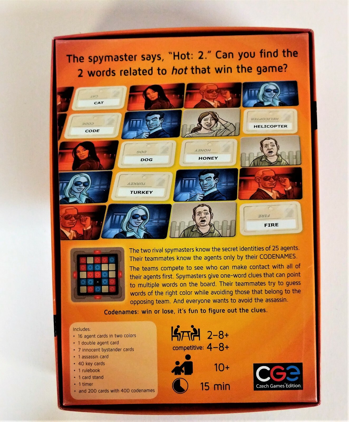 CODENAMES Board Game Complete 2015 Age 10+ 2-8 players Czech Games Edition