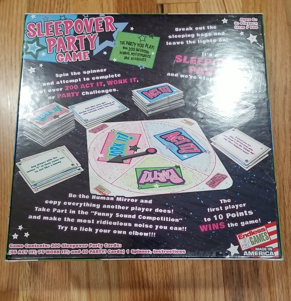 “THE SLEEPOVER PARTY GAME” BRAND NEW IN BOX! For ages 8+ ENDLESS GAMES